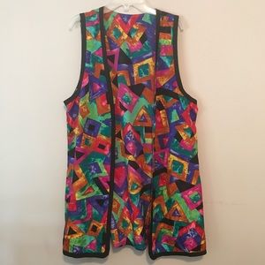 Vintage Handstitched Colorful ‘90s Vest